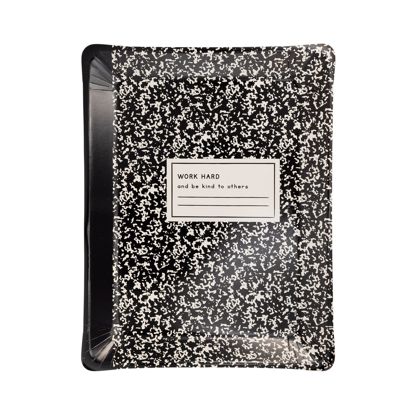 Assiettes en carton carnet de notes