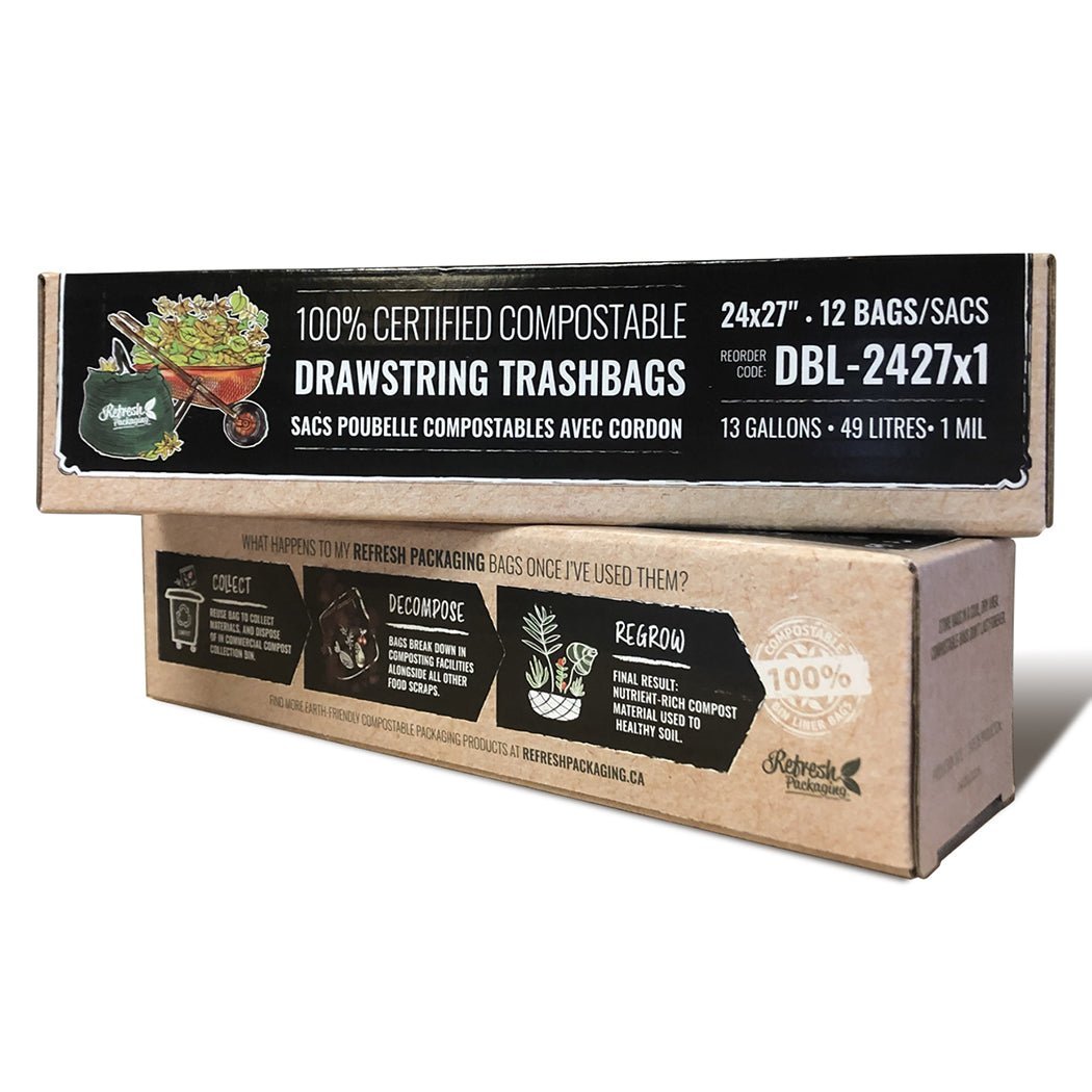 Compostable Drawstring Trash Bags