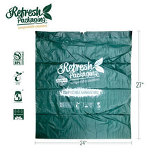 Sacs poubelle compostables à liens coulissants