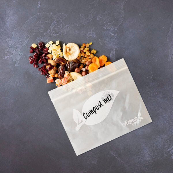 Compostable Zip-Top Bags - Medium - (20 Bags 18x19cm)