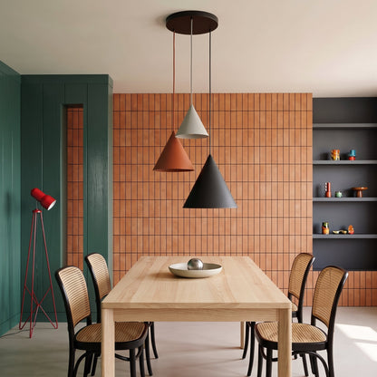 CONO Mix 3-Light Steel Cone Pendant for Kitchen Island & Dining Table