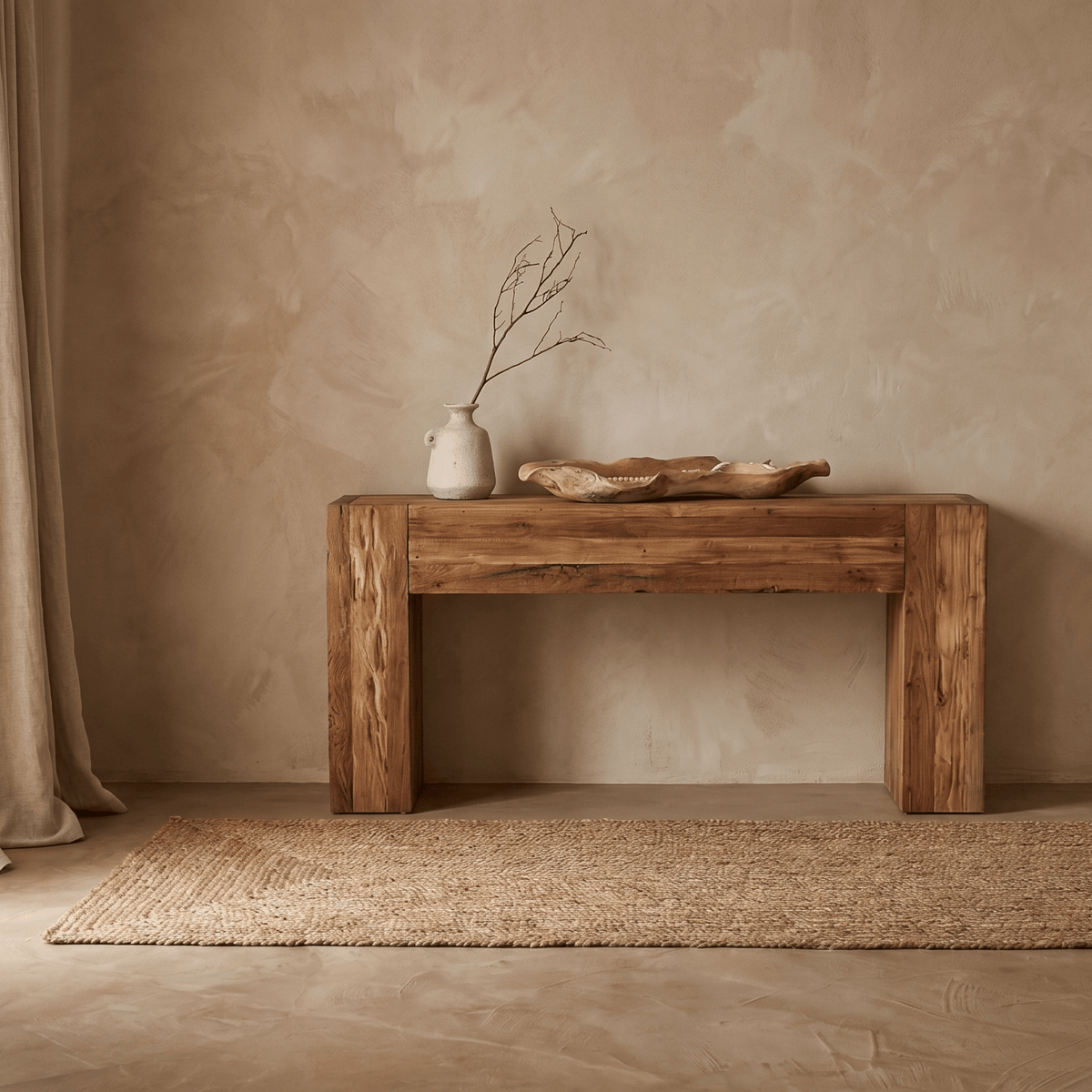 Console Auguste en teck super rustique