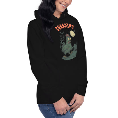 Pull à capuche unisexe Halloween Zombie Poulet Lapin