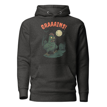 Pull à capuche unisexe Halloween Zombie Poulet Lapin