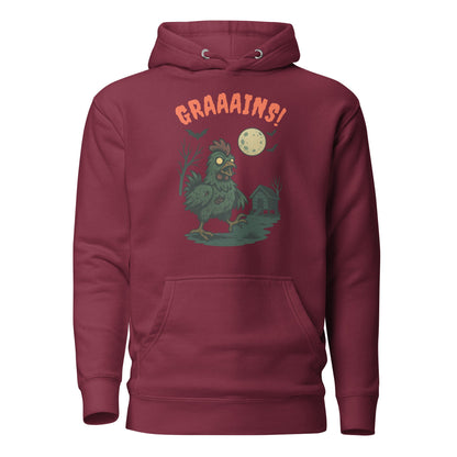 Pull à capuche unisexe Halloween Zombie Poulet Lapin