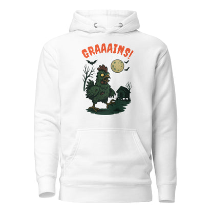 Pull à capuche unisexe Halloween Zombie Poulet Lapin