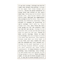Typewriter Sign - Courage