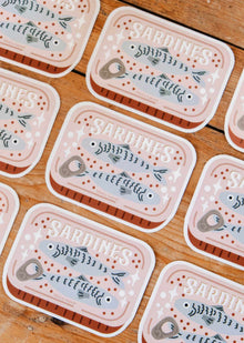 Sardines Confortables - Autocollant en Vinyle
