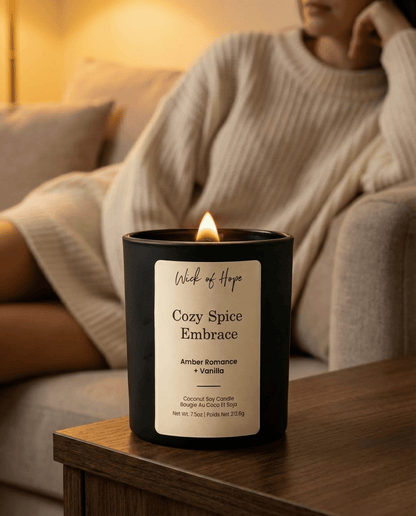 Cozy Spice Embrace Candle | Amber Romance + Vanilla