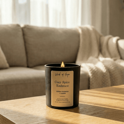 Cozy Spice Embrace Candle | Amber Romance + Vanilla