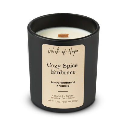 Cozy Spice Embrace Candle | Amber Romance + Vanilla