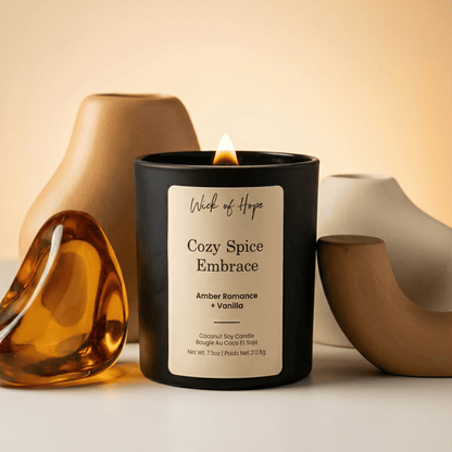 Cozy Spice Embrace Candle | Amber Romance + Vanilla