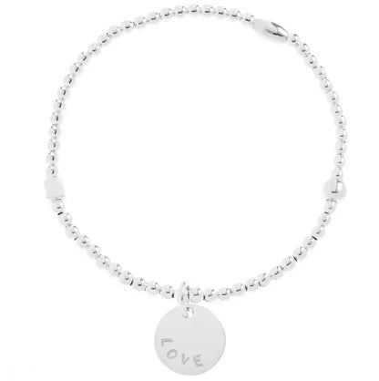 Petal Silver Bead Bracelet