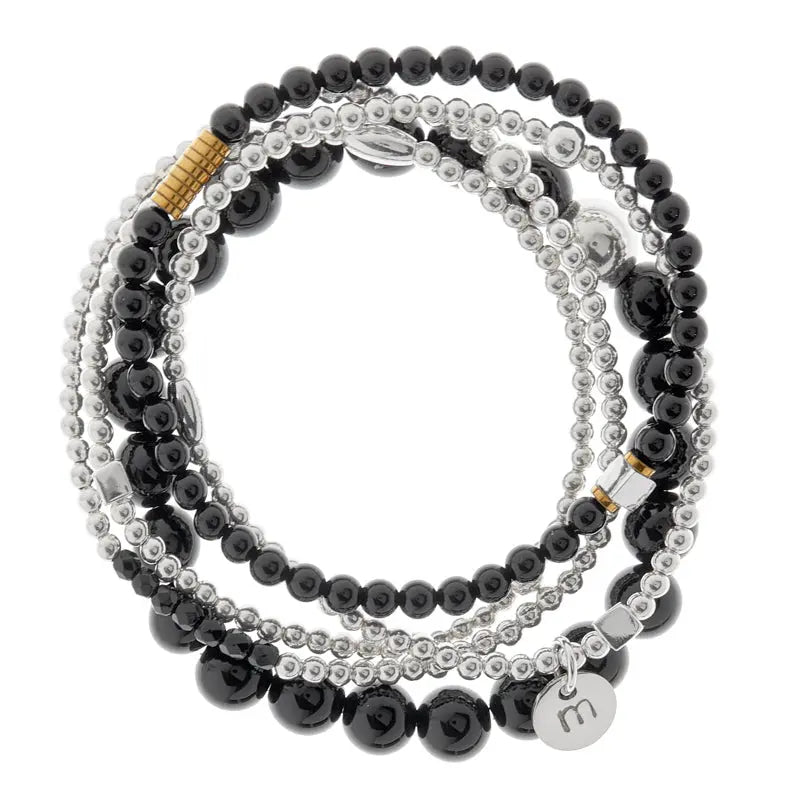 Pile de bracelets initiaux Guerrier