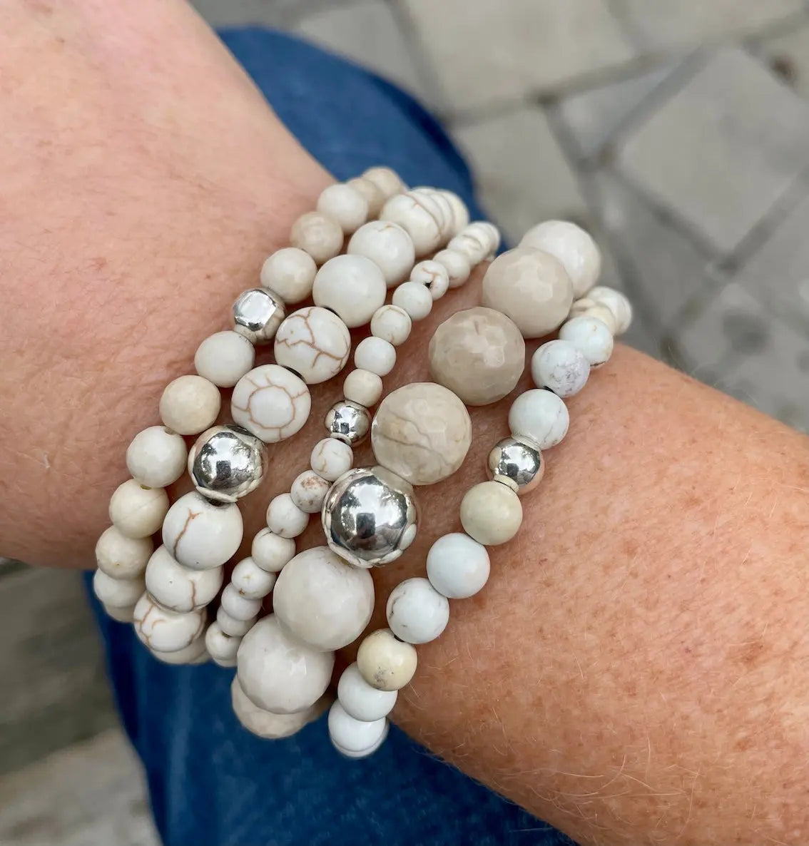 Parure de bracelets caramel au beurre salé