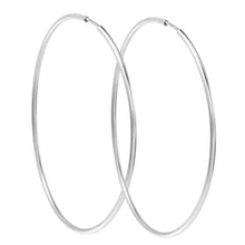 65mm Silver Hoop Earrings