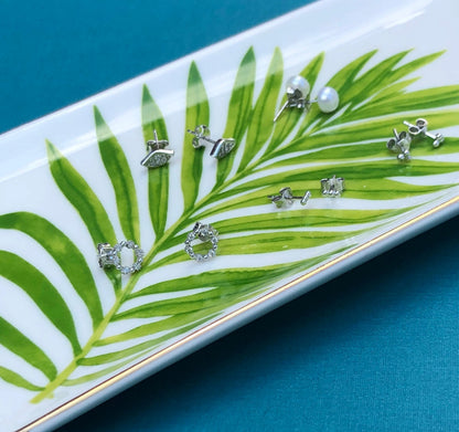 Boucles d'oreilles clous anneau en argent