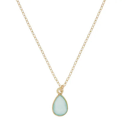 Collier en calcédoine dorée