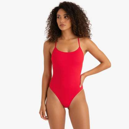 Maillot de Bain d'Entraînement Norca Crimson X-Back Une Pièce