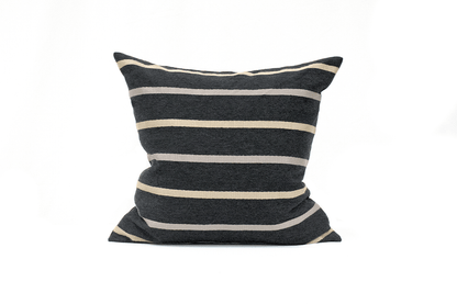 Housse de coussin rayée Espresso