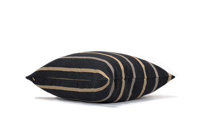 Housse de coussin rayée Espresso