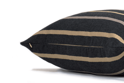 Housse de coussin rayée Espresso