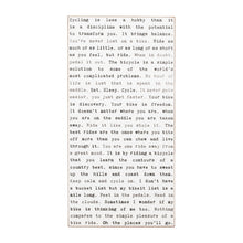 Typewriter Sign - Cycling