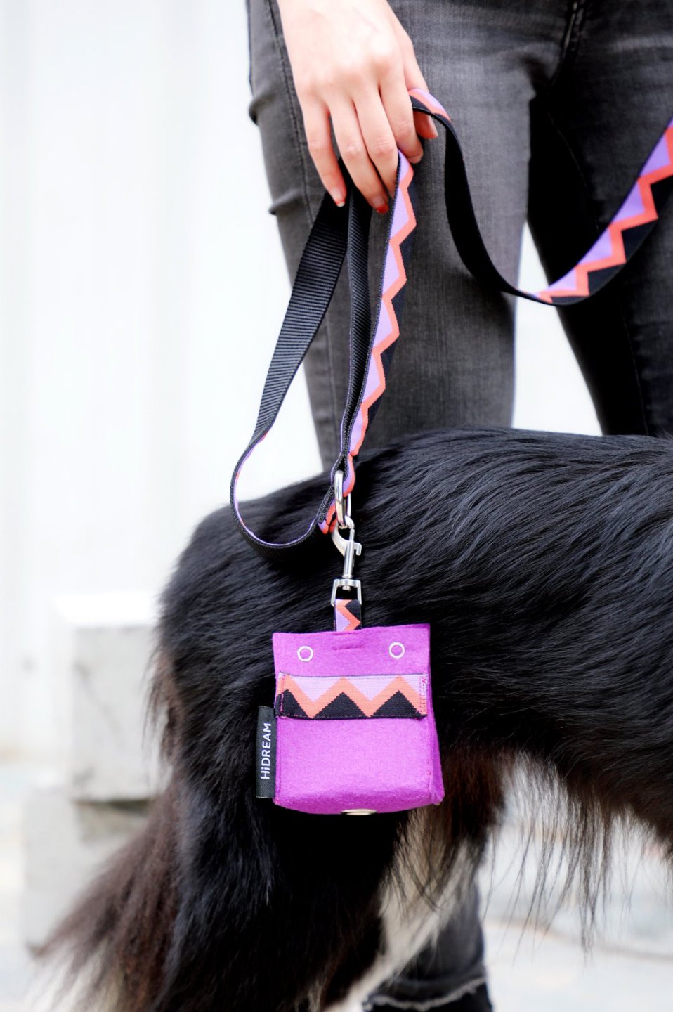 Momopets™ Série Arc-en-ciel – Distributeur de sacs à déjections canines en feutre