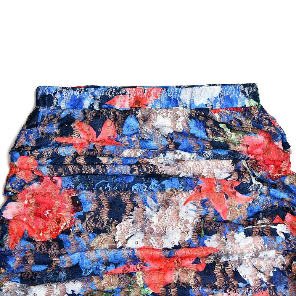 Ensemble deux pièces élégant pour femme – Haut sans manches imprimé et jupe longue plissée
