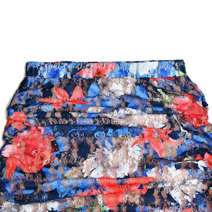 Ensemble deux pièces élégant pour femme – Haut sans manches imprimé et jupe longue plissée