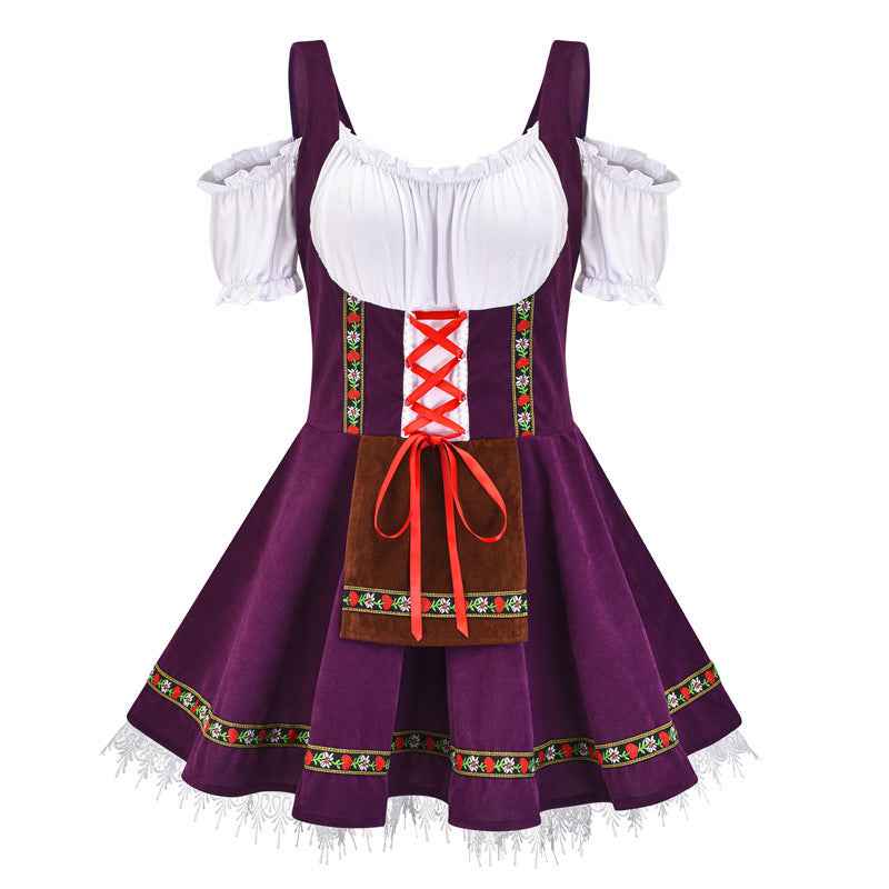 Costume de festival de la bière pour femme – Tenue de spectacle et robe de fête inspirée de l'Oktoberfest