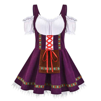 Costume de festival de la bière pour femme – Tenue de spectacle et robe de fête inspirée de l'Oktoberfest