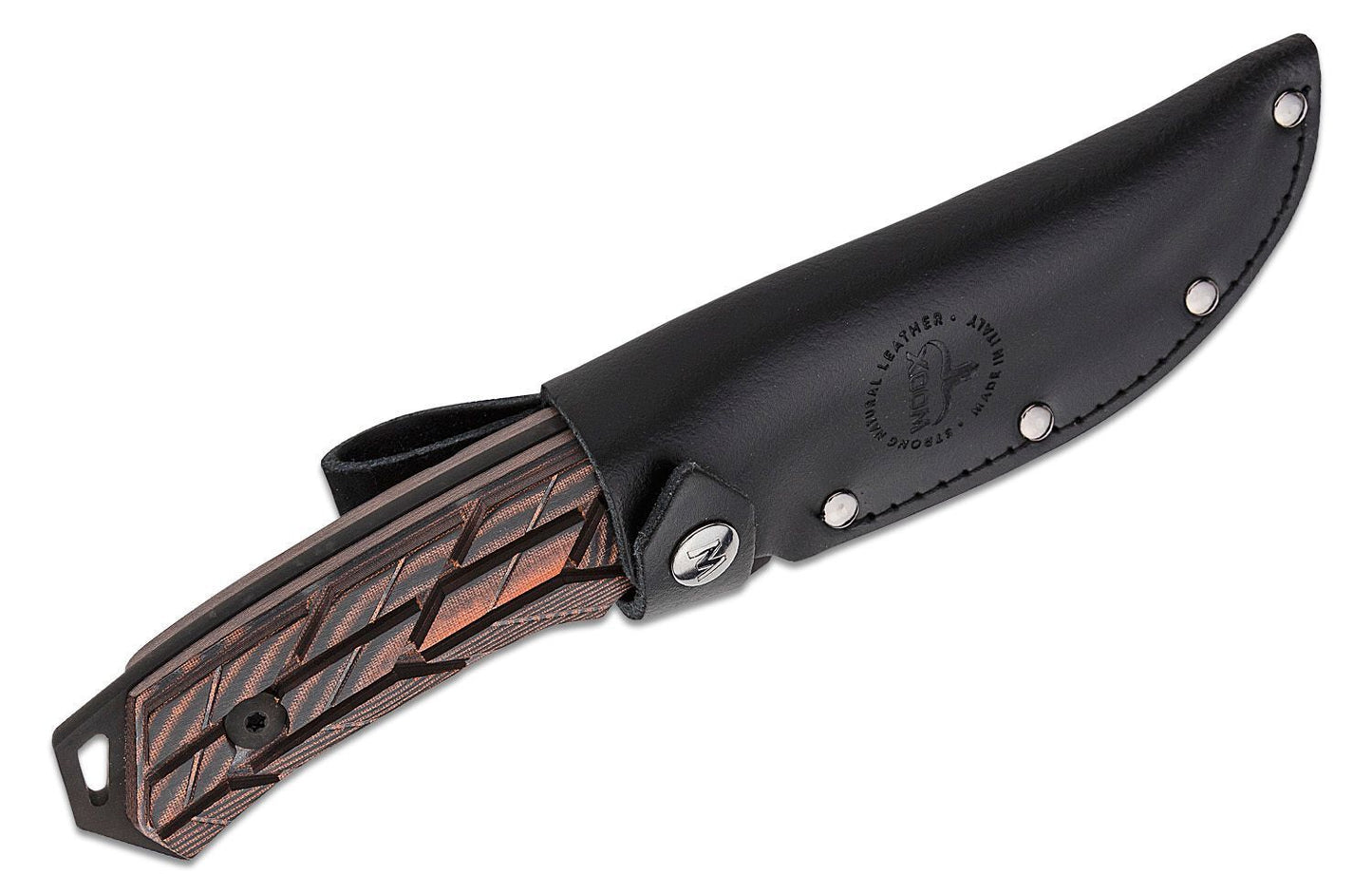 Couteau WOOX Rock 62 Mil-Spec, lame noire avec manche XGRIP