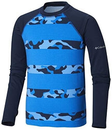 Haut de protection solaire à manches longues imprimé Columbia Sandy Shores pour garçon, taille XXS