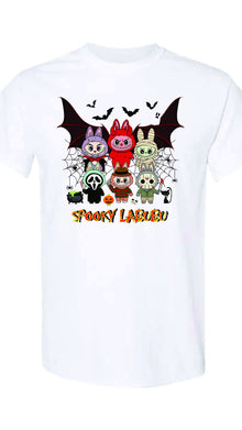 T-shirt graphique Labubu d'Halloween [Taille adulte] : Chemise unisexe 100 % coton, adorable et effrayante