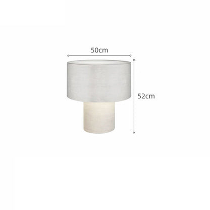 Lampe de table scandinave moderne en tissu – Luminaire décoratif pour chevet et salon avec structure en fer