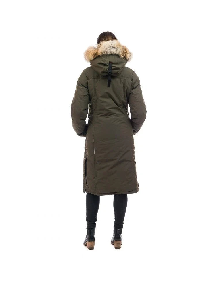 Outdoor Survival Canada Women's Nuaja -40 Down Parka, Alpine Moss, Large - ON DISPLAY