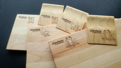 L'ensemble couteau et planche à découper en bois pour enfant