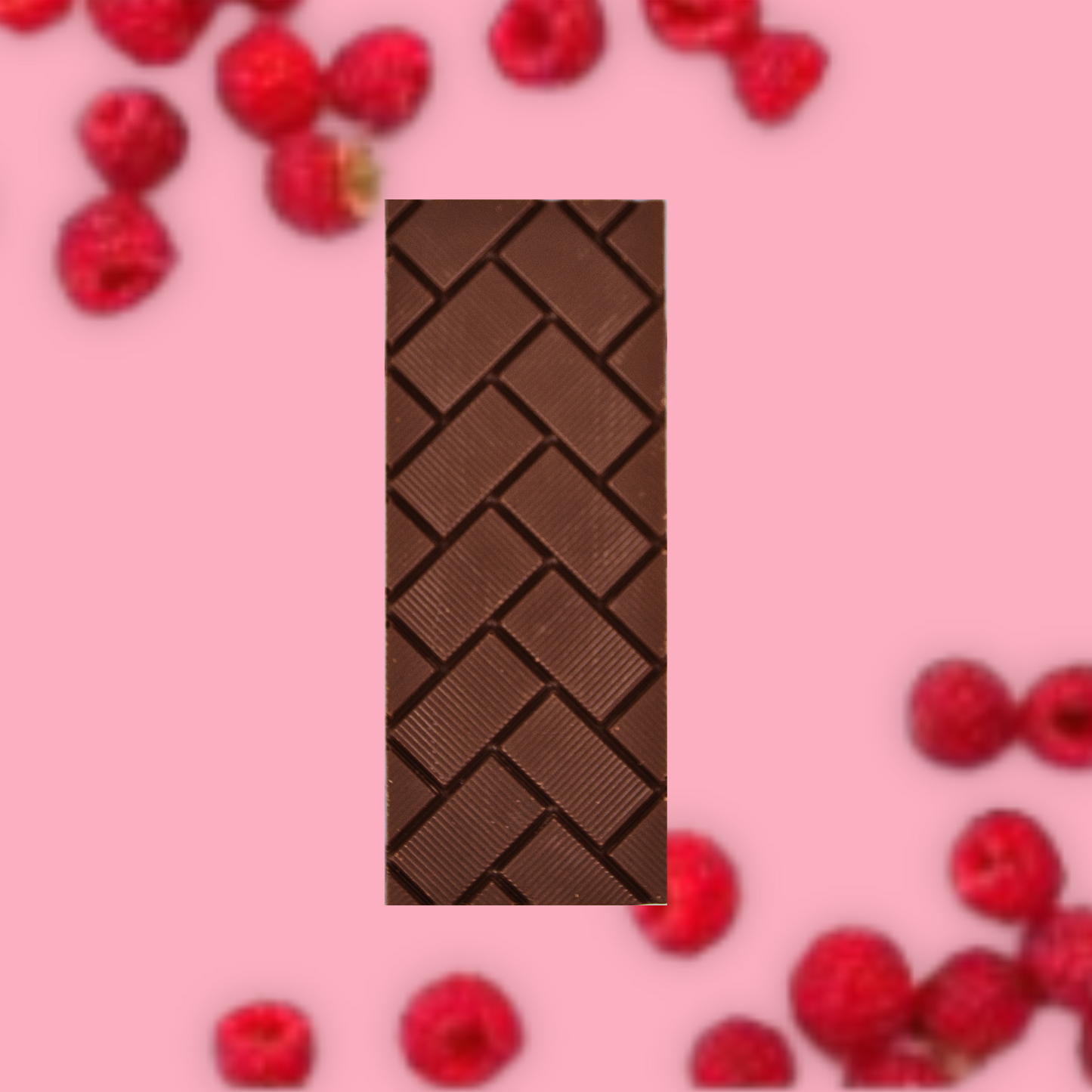 Barre chocolat noir framboise