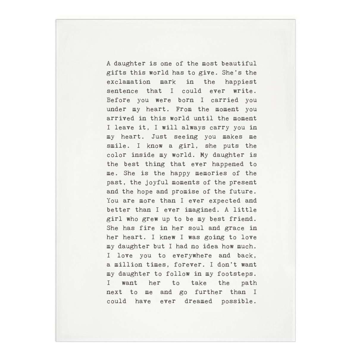 Tea Towel - Typewriter - Daughter