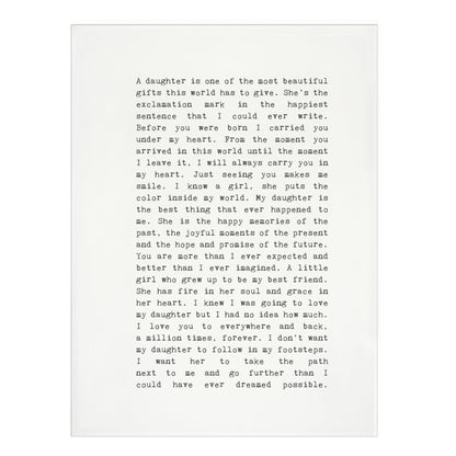 Tea Towel - Typewriter - Daughter