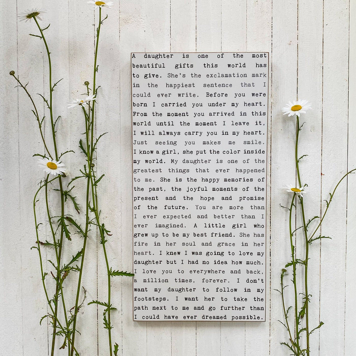 Typewriter Sign - Daughter