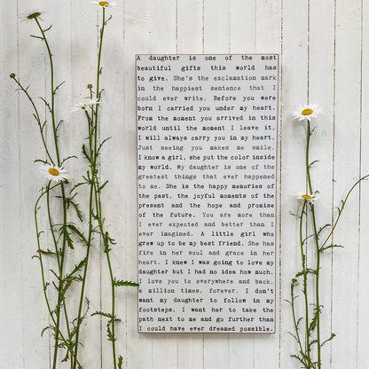 Typewriter Sign - Daughter