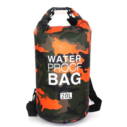 Sac étanche extérieur en polyester camouflage, sac à dos de plage portable à double bandoulière