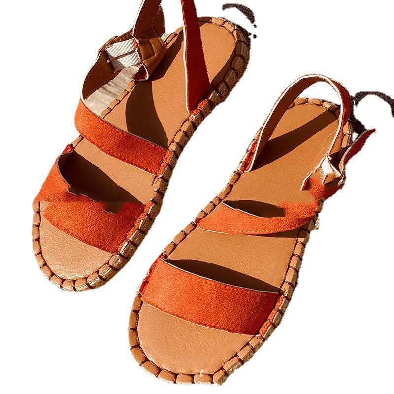 Sandales mode à une bride et boucle latérale pour femmes