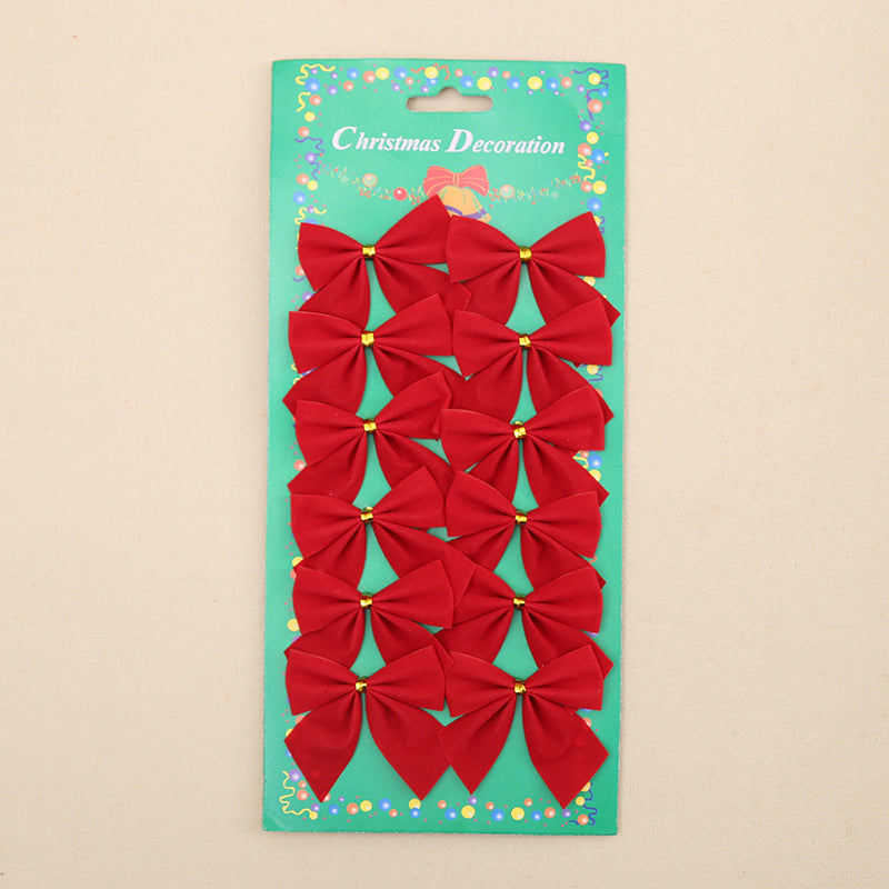 Christmas Tree Bow Ornaments, Festive Holiday Ribbon Decorations