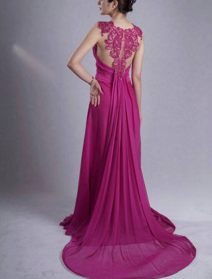 Robe en mousseline soyeuse décolleté plongeant et dos nu - Rose