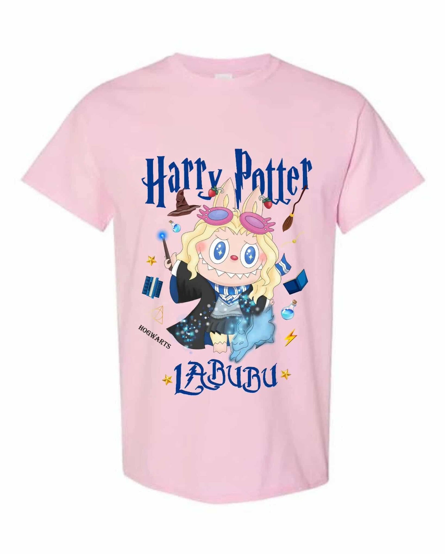 [Adult size] Harry Potter Labubu T-Shirt – Kawaii Wizard Graphic Tee, 100% Cotton