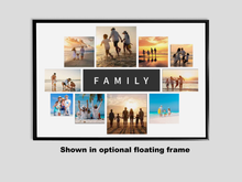 Toile photo pêle-mêle familial 36"X24"