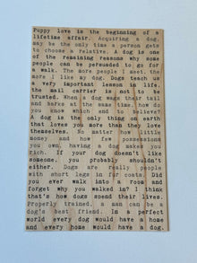Carte postale en bois - Chien